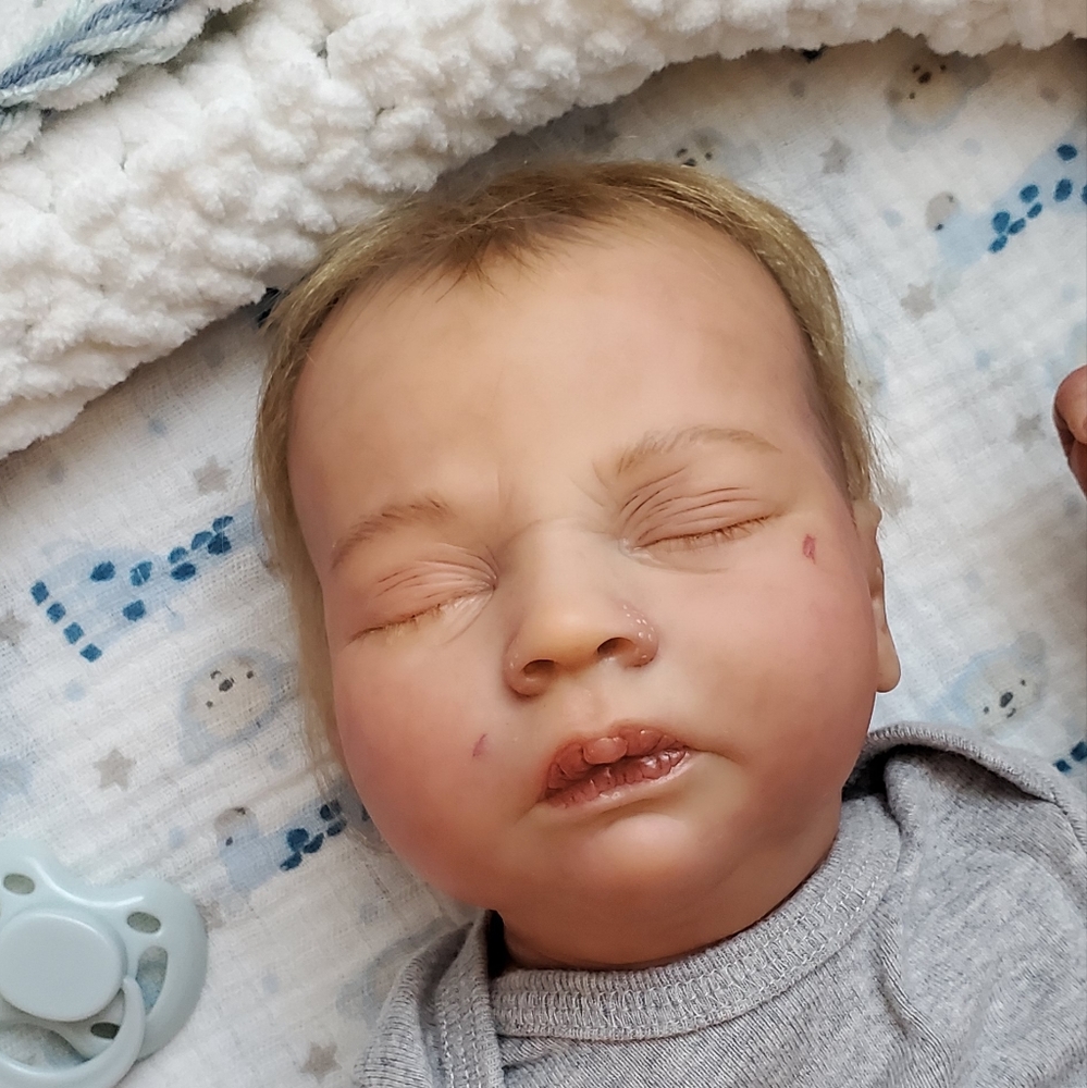 Artist painted reborn preemie baby boy